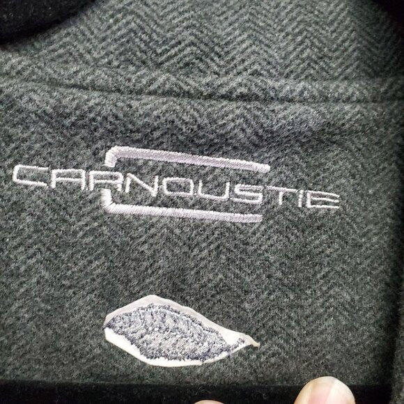 Carnoustie Jacket Mens XL Herringbone Gray Full Zip Vest - Picture 2 of 6